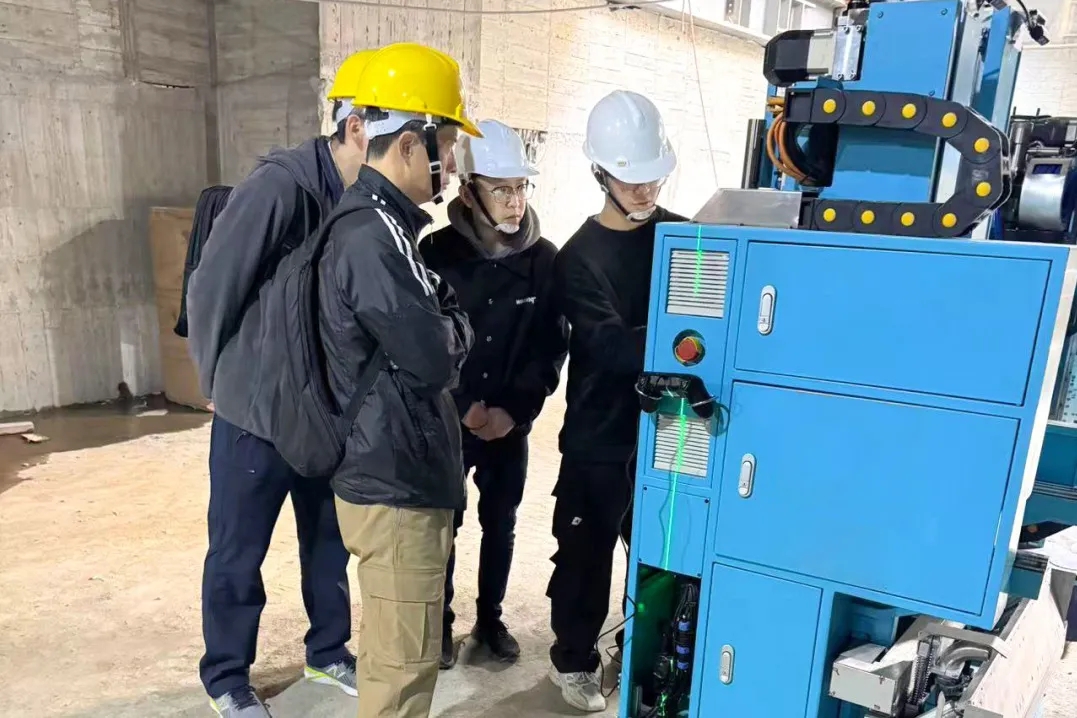 蔚建抹灰机器人开启中国台湾智能建造新征程