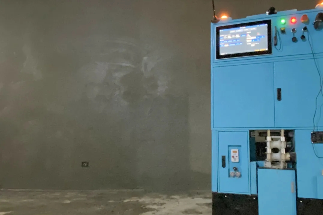 蔚建抹灰机器人开启中国台湾智能建造新征程